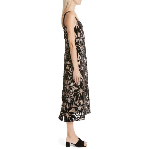 Beaufille Floral Velvet Appliqué Lace Slipdress - Picture 6 of 15